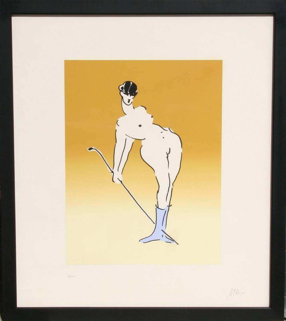 Nude with Crop, Pop Art Screenprint by Peter Max