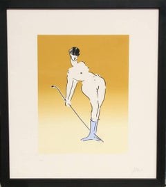 Nude with Crop, Pop Art Screenprint by Peter Max
