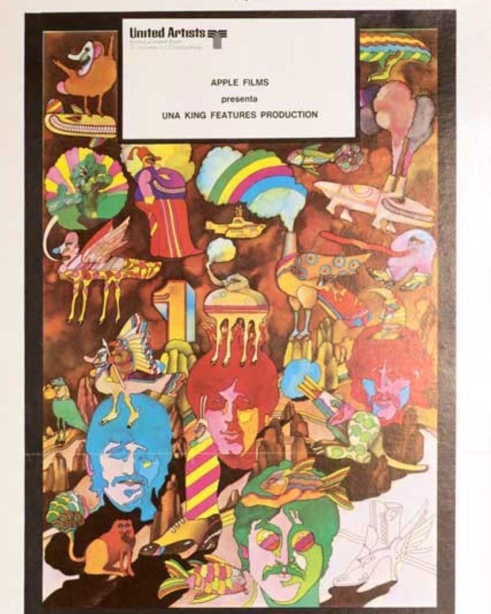 Original Beatles Yellow Submarine Italian Poster by Peter Max and Milton Glaser For Sale 2