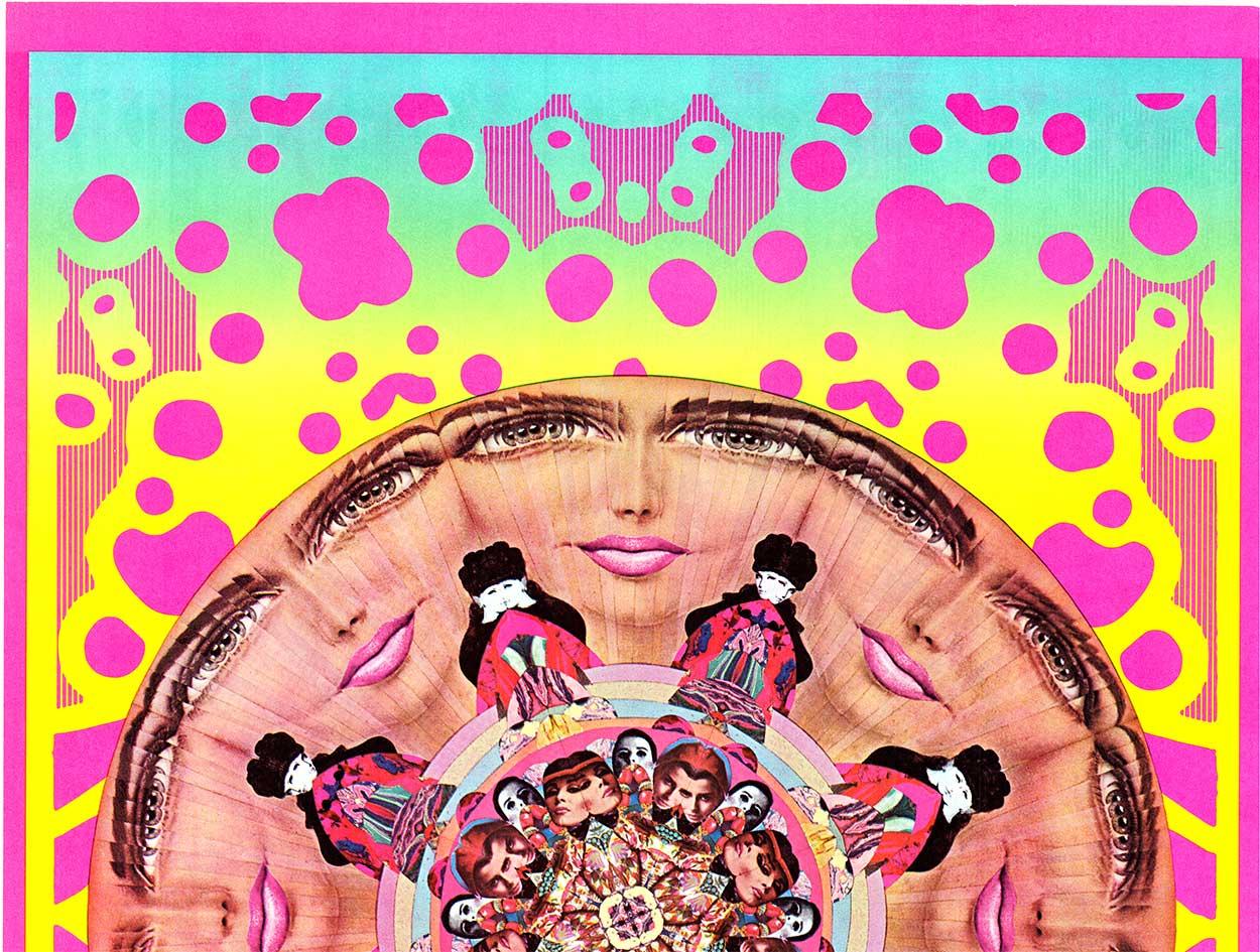 Originale Kalaidoscopic Lips #6 Psychedelic Pop Art, 1967 poster vintage - Print di Peter Max