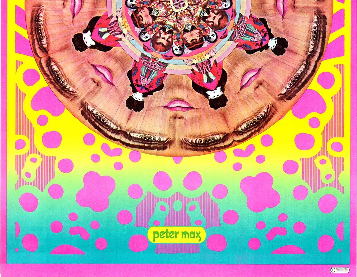 Originale Kalaidoscopic Lips #6 Psychedelic Pop Art, 1967 poster vintage - Portrait Print Beige di Peter Max