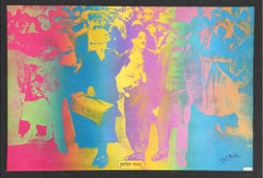 Our Gang -- Peter Max Hand-Signed Chaplin 1960's
