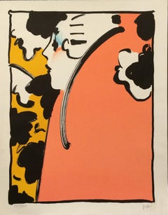 Peach Lady, Psychedelic Art Lithograph by Peter Max