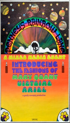 Penny's Rainbow Lane - Vintage 1960's Abstract Psychedelic Pop Art Poster