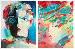 Peter Max „Beauty and Fauve“ – 2-teiliges Set, signiert, 1990, Siebdruck, Auflage: 300 Exemplare