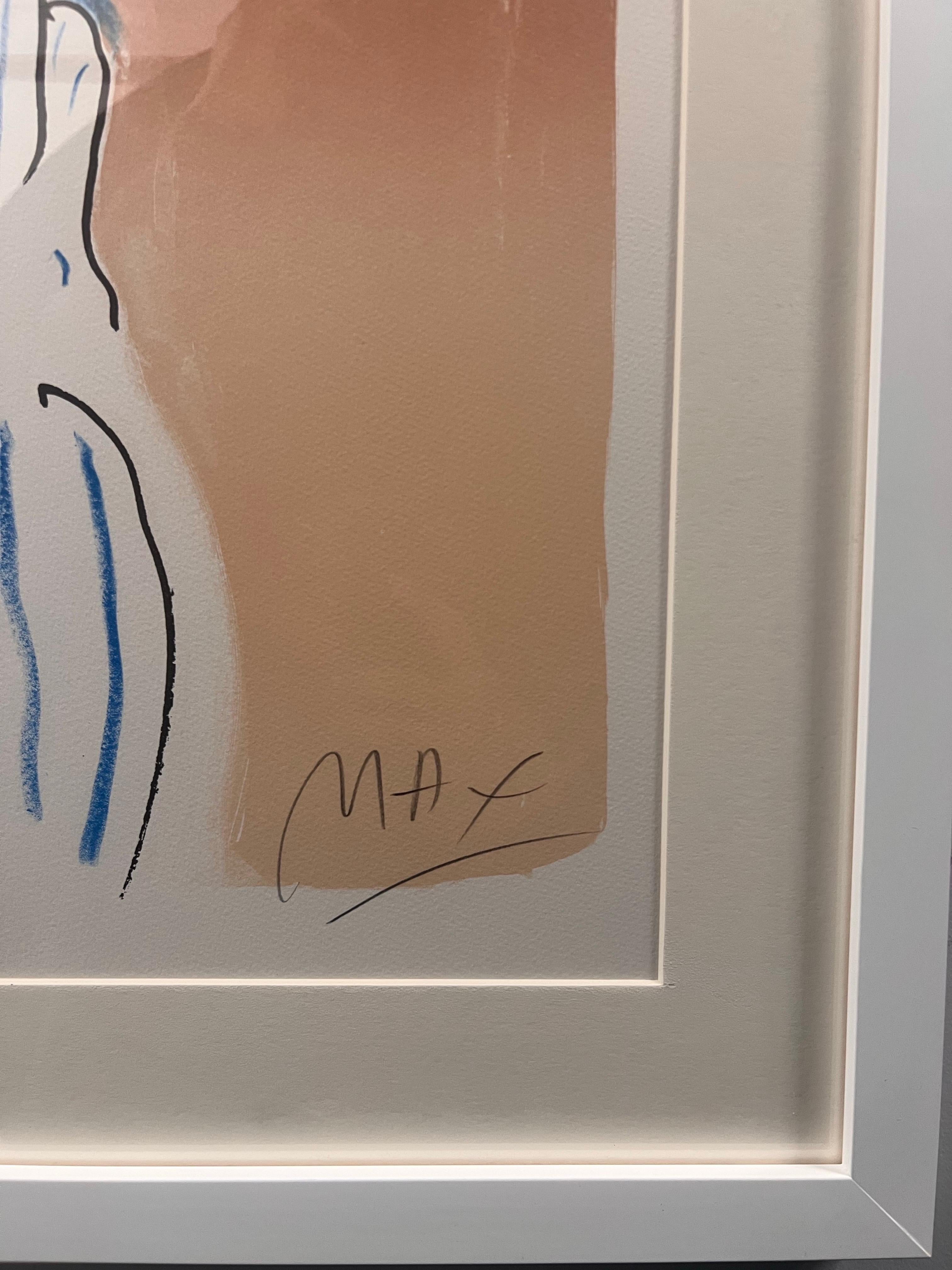 Peter Max Color Silkscreen Girl From Ibiza Hand Signed , Numbered & Framed For Sale 5