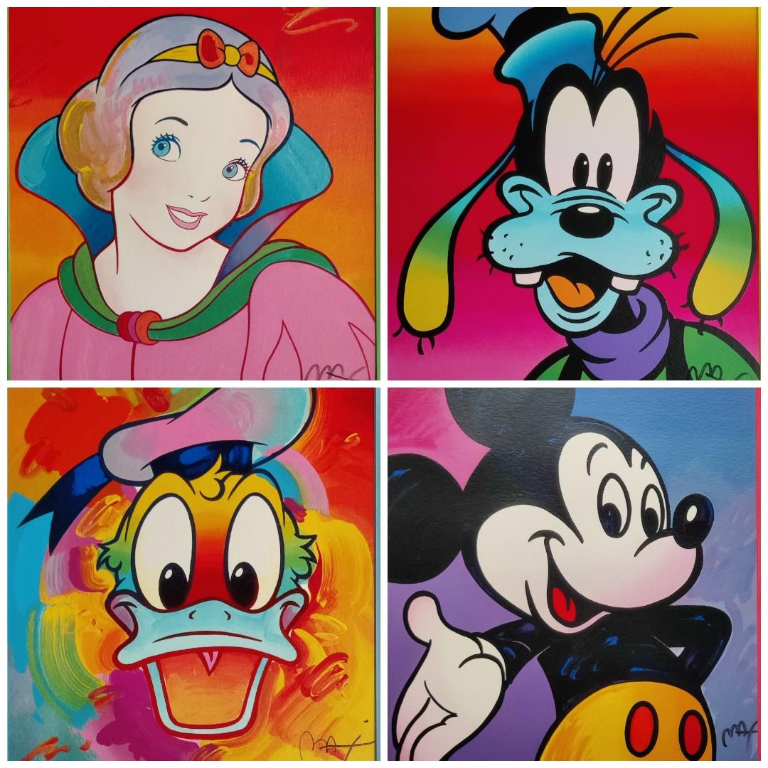 Peter Max -- Disney Suite "Donald Duck, G00fy, Mickey Mouse, Snow White"