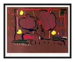 Peter Max Earth Flowers Color Silkscreen Hand Signed Pop Cosmic Vintage Artwork