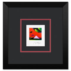 Peter Max, "Saltador con dos pirámides" Litografía enmarcada de edición limitada