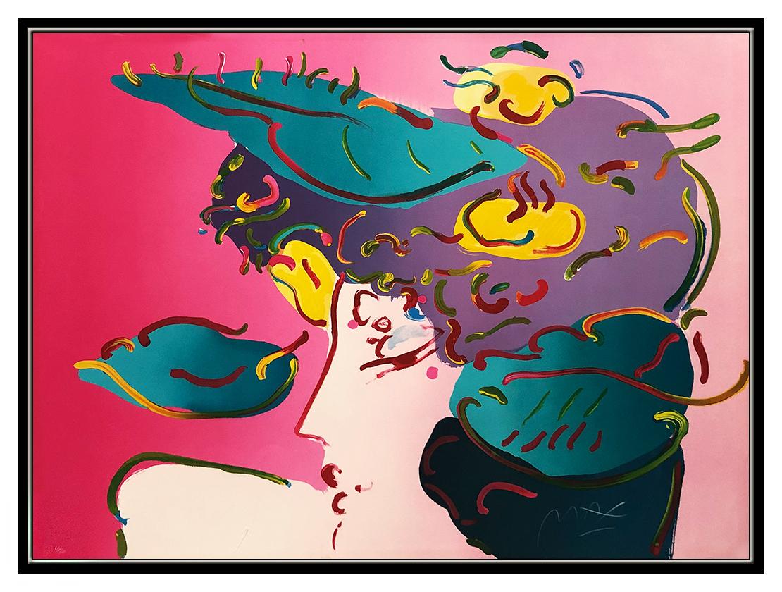 Peter Max Large Color Screenprint Flower Spectrum Beauty Hand Signed Pop Artwork For Sale 2