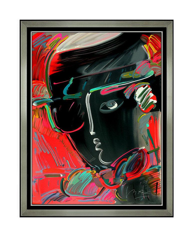 Peter Max Large Color Screenprint Zero Man Portrait Signed Pop Art Painting Art 1