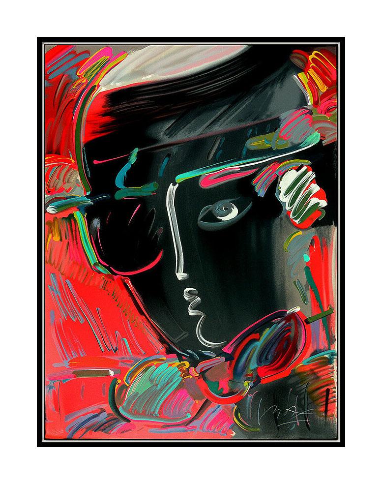 Peter Max Large Color Screenprint Zero Man Portrait Signed Pop Art Painting Art 2