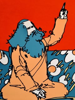 Sérigraphie en soie Peter Max Édition Limitée 1/100/ 'Sri Swami Satchidananda'