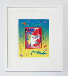 Peter Max Mixed Media, Signed, Framed, Unique, 1998, Portrait