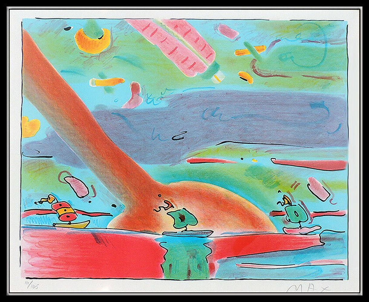 Peter Max Hand Signed and Numbered Color Lithograph, Professionally Custom Framed and listed with the Submit Best Offer option 

Accepting Offers Now:  Up for sale here we have an Extremely Rare and Authentic Lithograph by Peter Max titled,