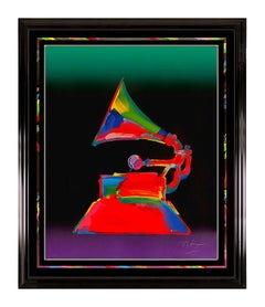 Peter Max Original Color Silkscreen The Grammy Award Large Hand Signed Pop Art