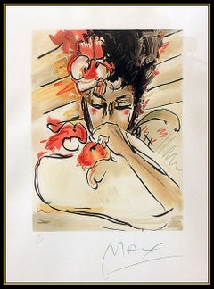 Peter Max Suzin Original Color Serigraph Hand Signed Pop Artwork Blushing Beauty