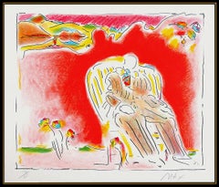 Peter Max The Garden Vintage Color Silkscreen Hand Signed Pop Art Dega Man SBO