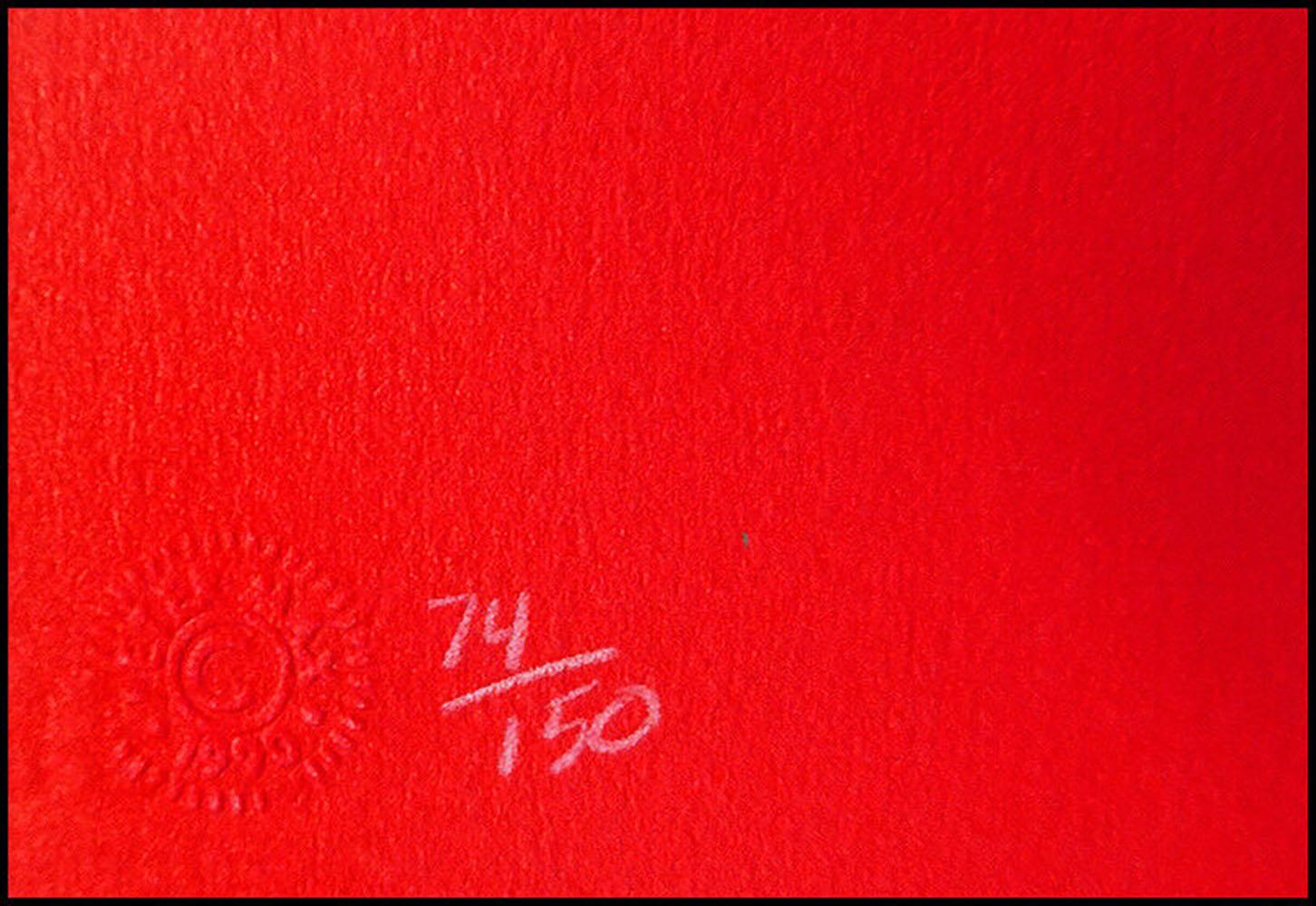 Peter Max Time Line Dega Man Large Color Screenprint Hand Signed Pop Artwork SBO For Sale 4