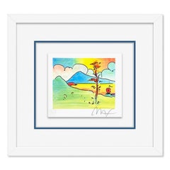 Peter Max, "Tree with Sailboat" Framed Limited Edition Lithograph