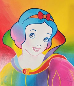 PETER MAX WALT DISNEY SNOW WHITE (Blue) SILKSCREEN, SIGNED & NUMBERED