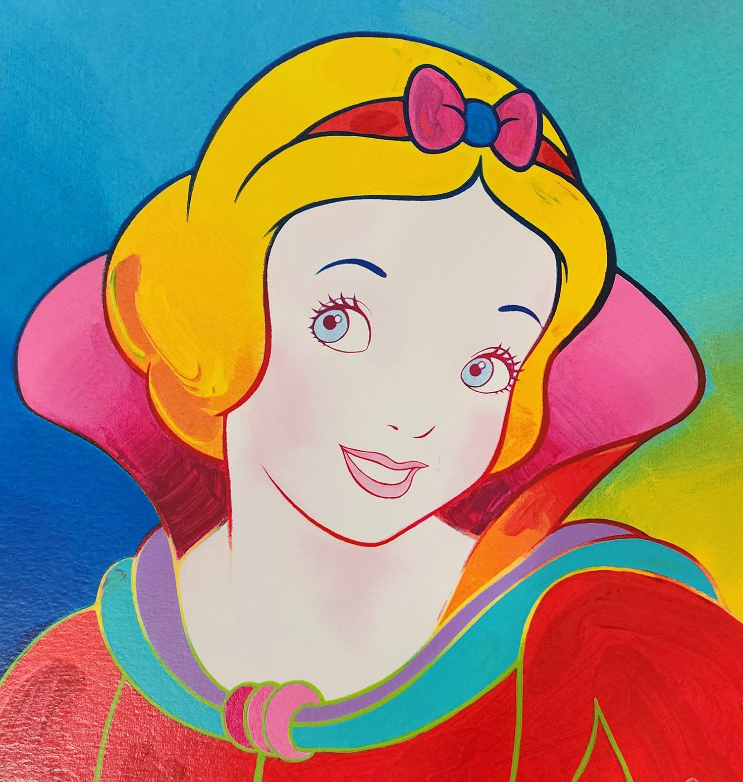 PETER MAX WALT DISNEY SNOW WHITE (RED) SILKSCREEN, SIGNED & NUMBERED - Print by Peter Max