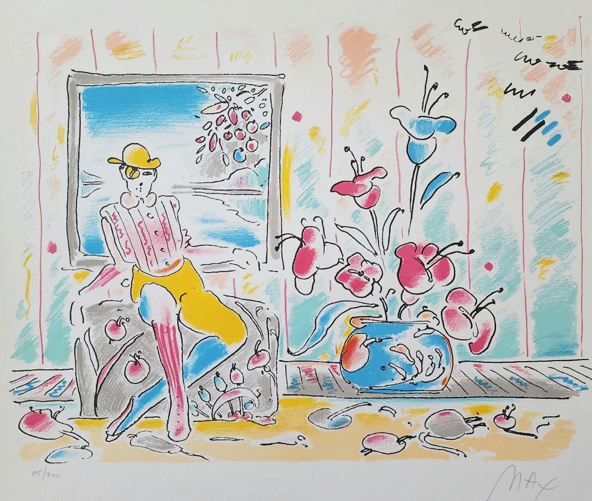 Peter Max Zero e Fiori Matita firmata a mano 1978 Edizione limitata 1