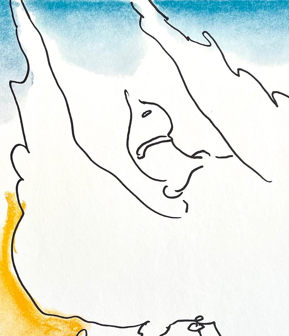 PHOENIX BIRD is a rarely seen fine art lithograph portrait print by the renowned American Pop artist, Peter Max. PHOENIX BIRD was printed using color offset lithography techniques on heavyweight archival paper. PHOENIX BIRD is an ethereal fantasy