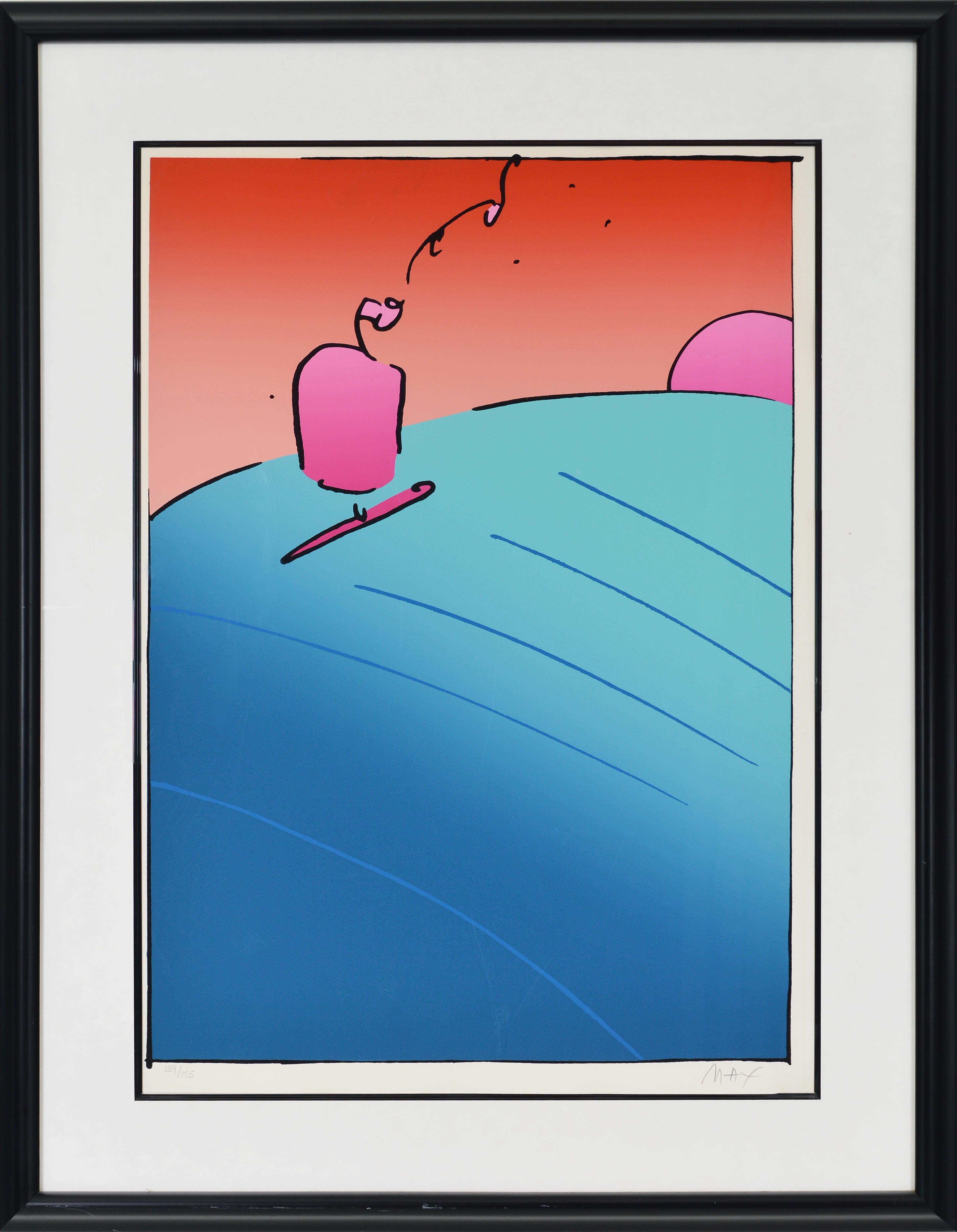 Pink Sailboat - Print by Peter Max