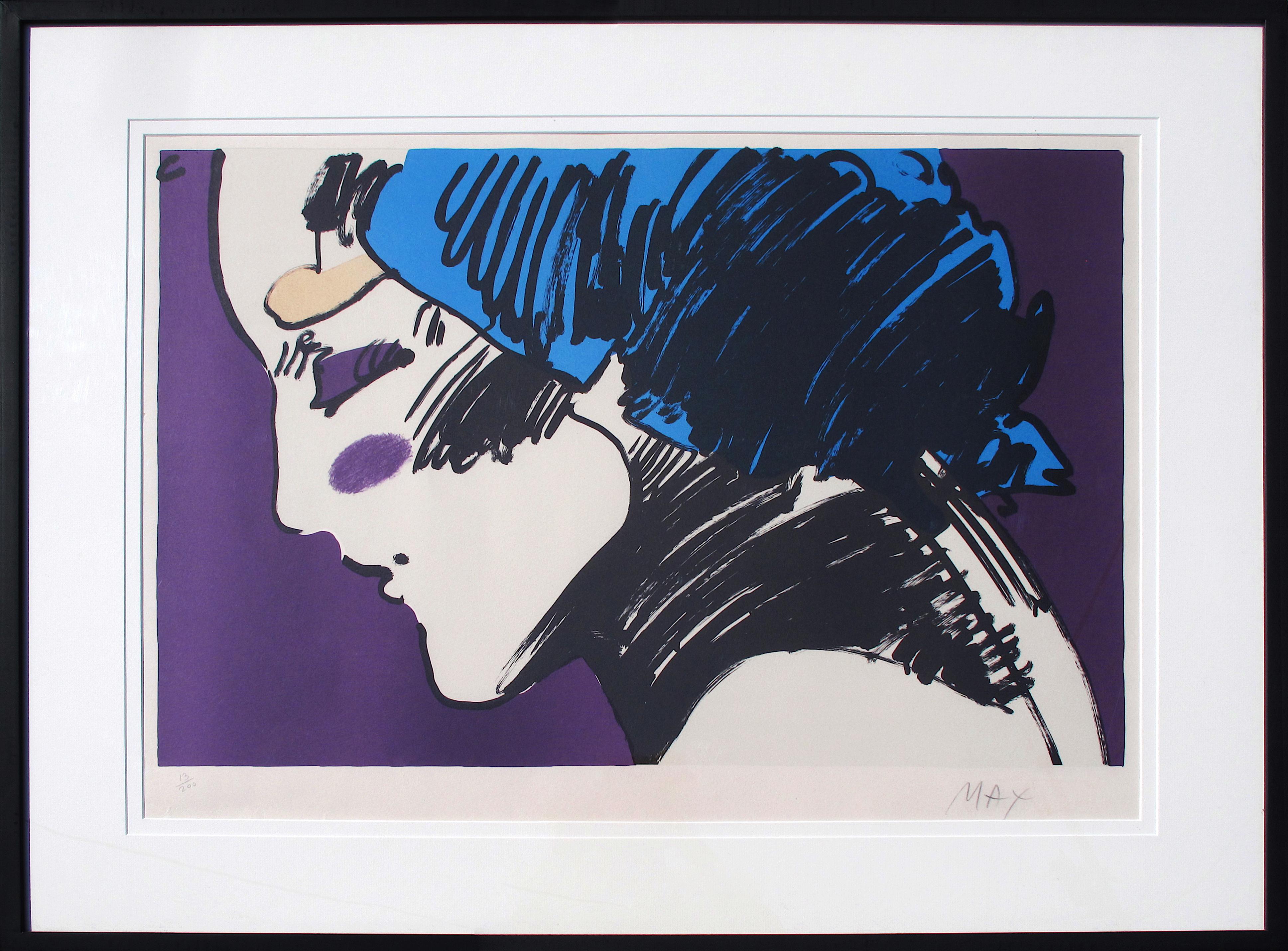 Profile of a Lady - Woman's Face - Print by Peter Max