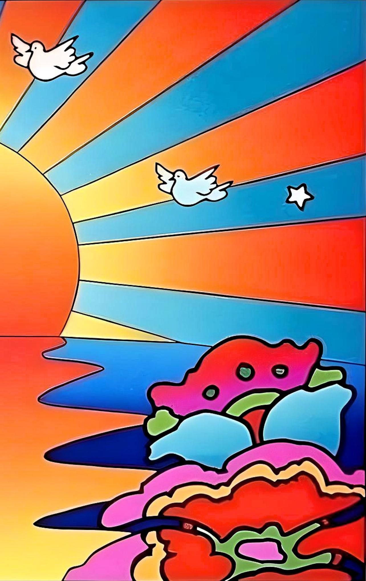 Artist: Peter Max (1937)
Title: Protect Our Children Ver. II
Year: 2002
Edition: 500/500, plus proofs
Medium: Lithograph on archival paper
Size: 13.81 x 17.12 inches
Condition: Excellent
Inscription: Signed and numbered by the artist.
Notes: