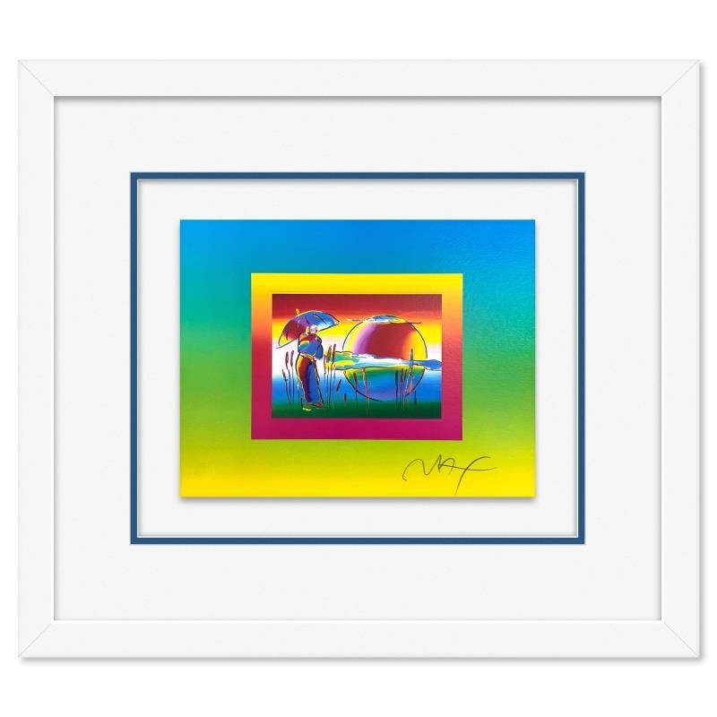 Lithographie encadrée « Rainbow Umbrella Man on Blends », édition limitée