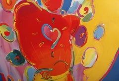 Red Angel with heart II, Pop Art Poster by Peter Max