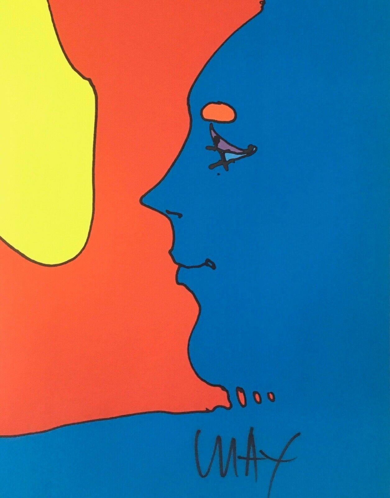 R.J. Grunts, Prince of Blue, Signed Original 1969 Vintage Litho Psychedelic  - Print by Peter Max