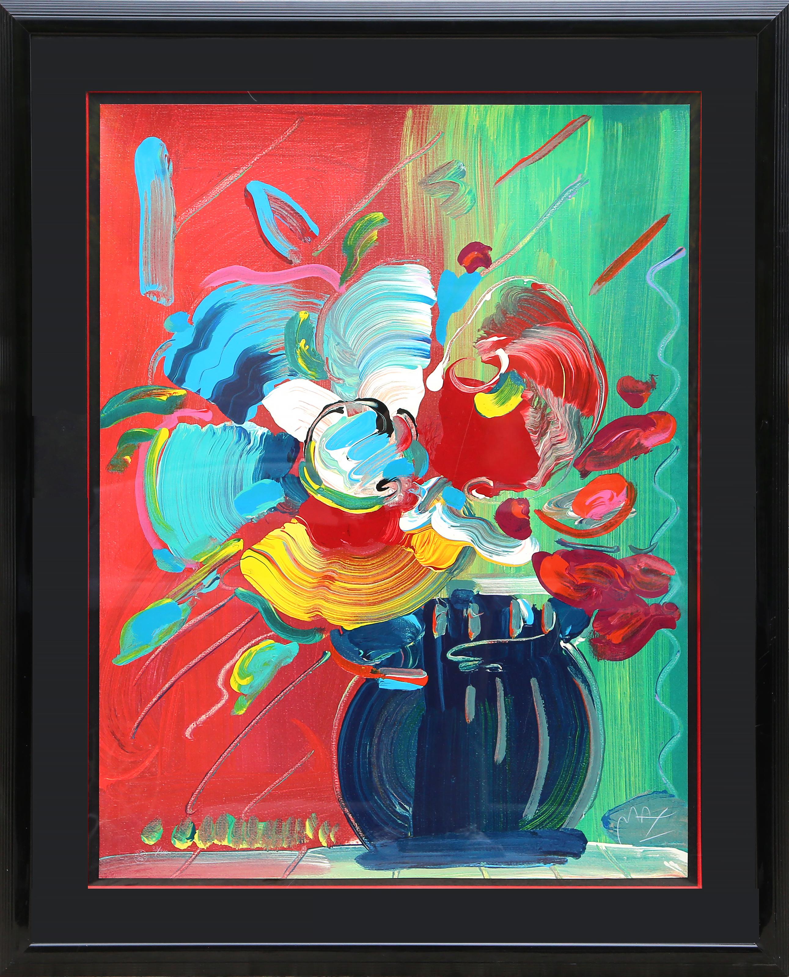 Ramo Roseville
Peter Max, alemán/americano (1937)
Fecha: 1991
Serigrafía sobre papel, firmada y numerada a lápiz de color
Edición de 33/300
Tamaño: 101,6 x 76,2 cm (40 x 30 pulg.)
Tamaño del marco: 50 x 40,25 pulgadas