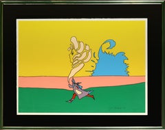 Vintage Running with the Image of his Mother by Peter Max 1971