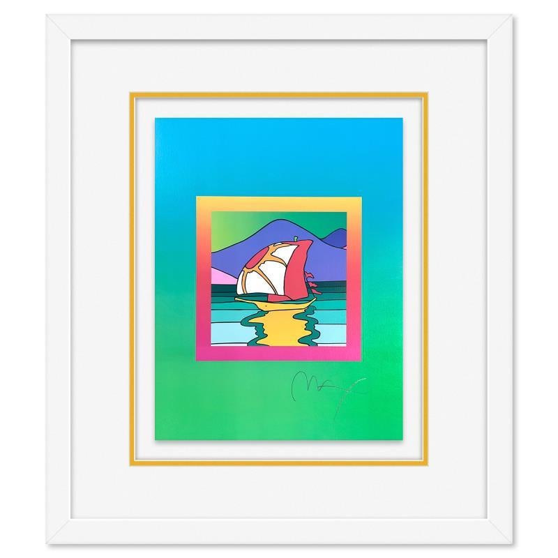 Peter Max Print - "Sailboat East on Blends" Framed Limited Edition Lithograph