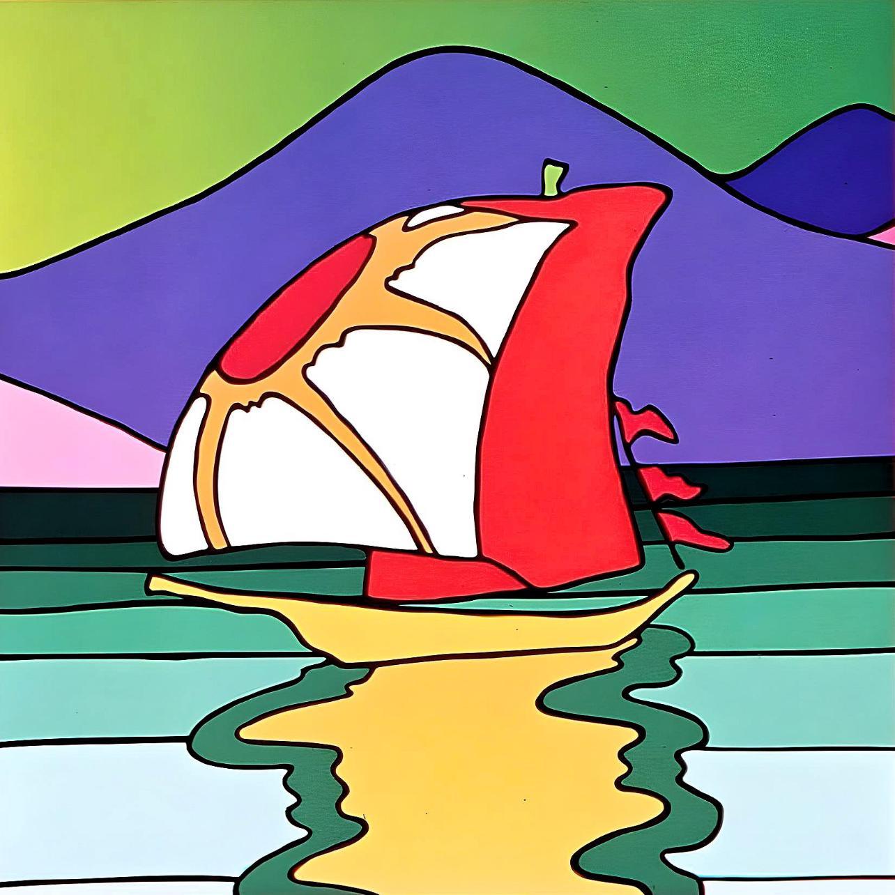 Sailboat East on Blends, Peter Max For Sale 2