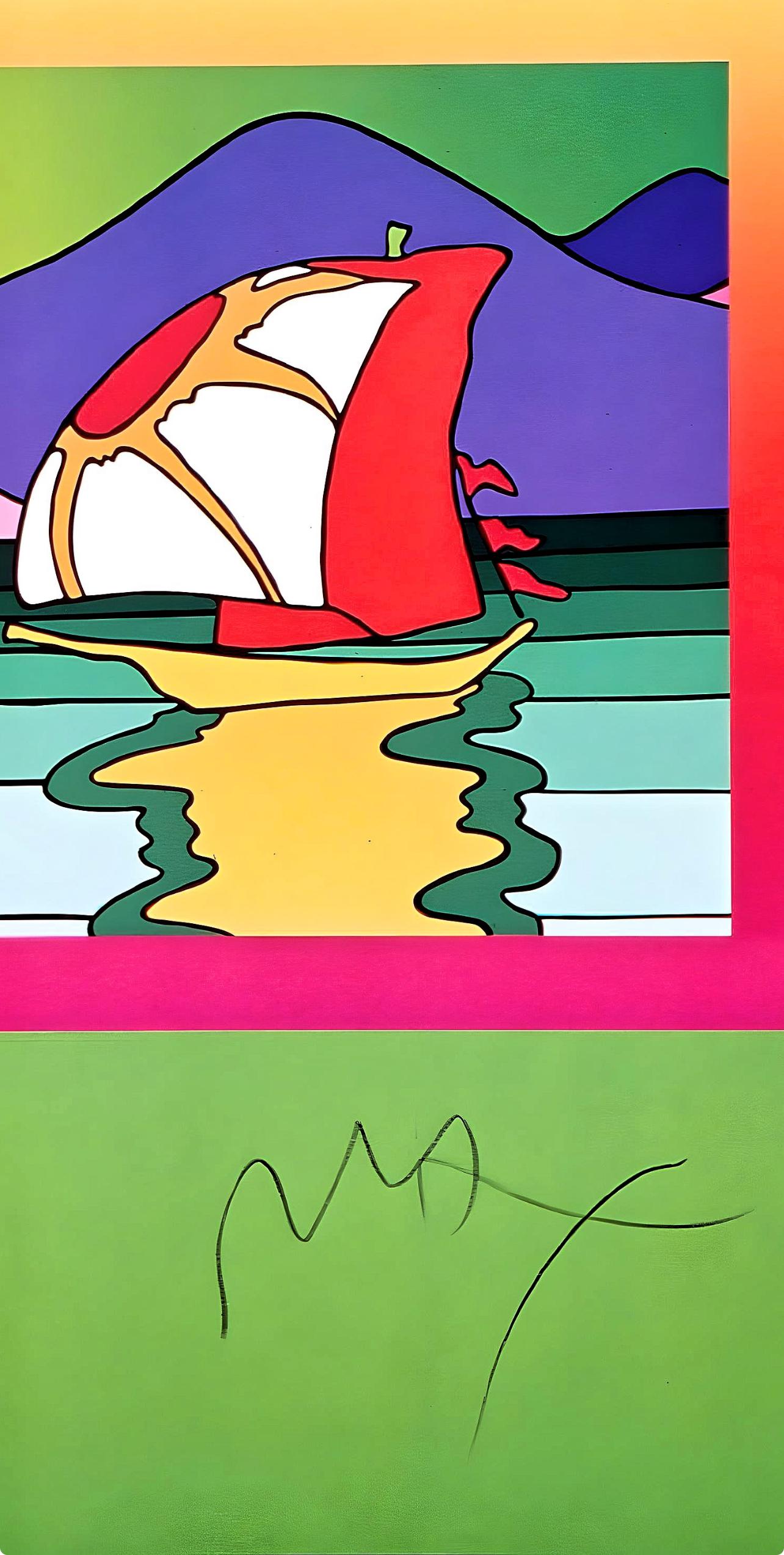 Sailboat East on Blends, Peter Max For Sale 4