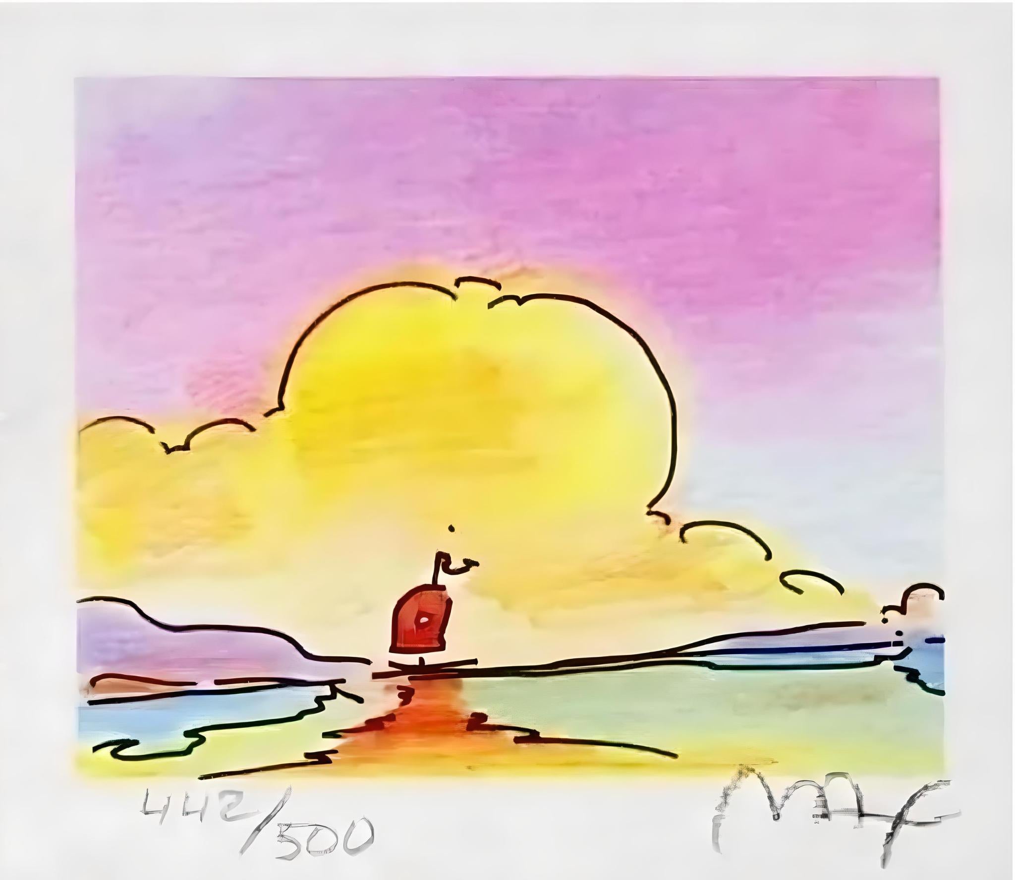 Sailboat on Horizon, Peter Max For Sale 1