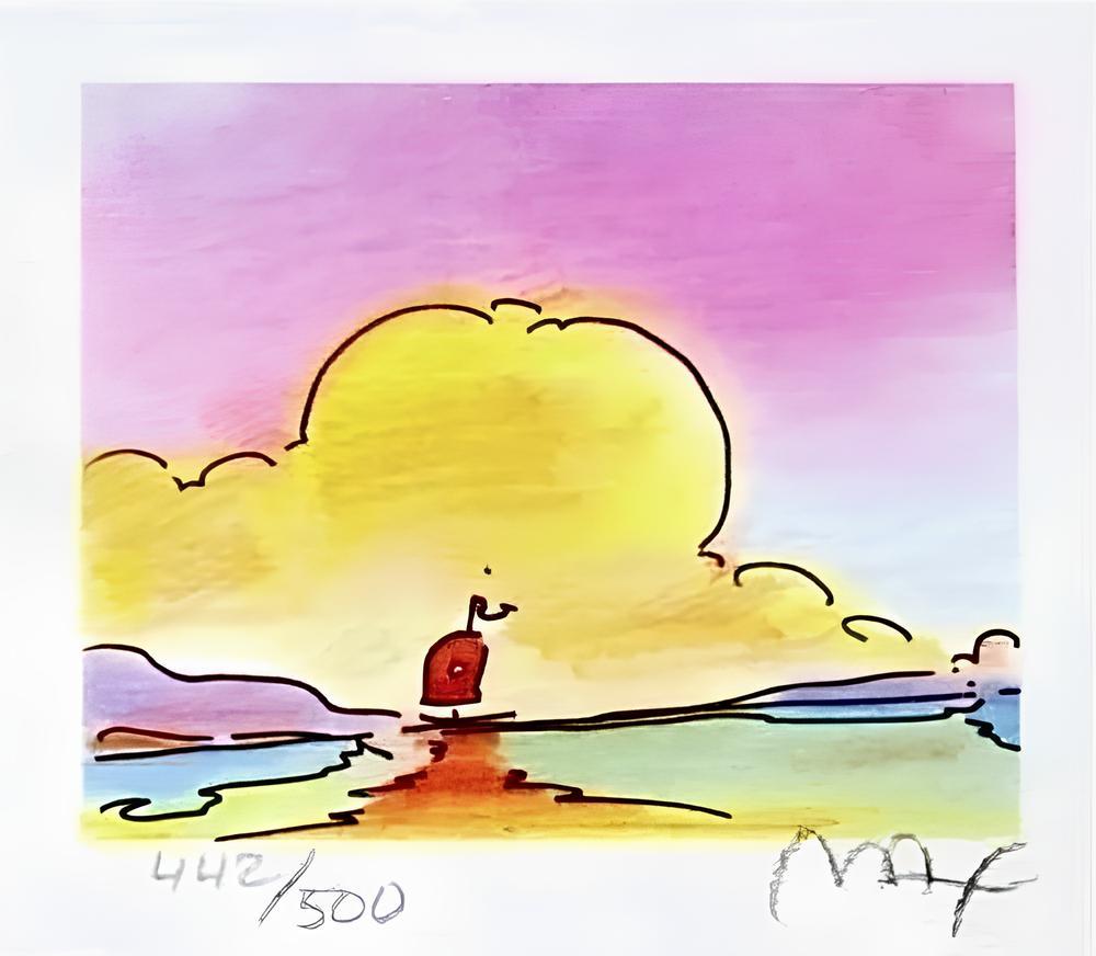 Voilier au bord de l'horizon, Peter Max