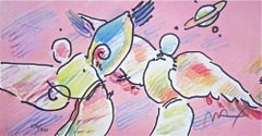 Space Angels, Limited Edition Lithograph, Peter Max - SIGNED