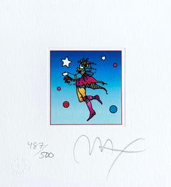 Star Catcher on Blue, Peter Max