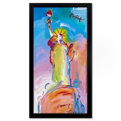 "Estatua de la Libertad 2000" Litografía offset enmarcada y firmada a mano
