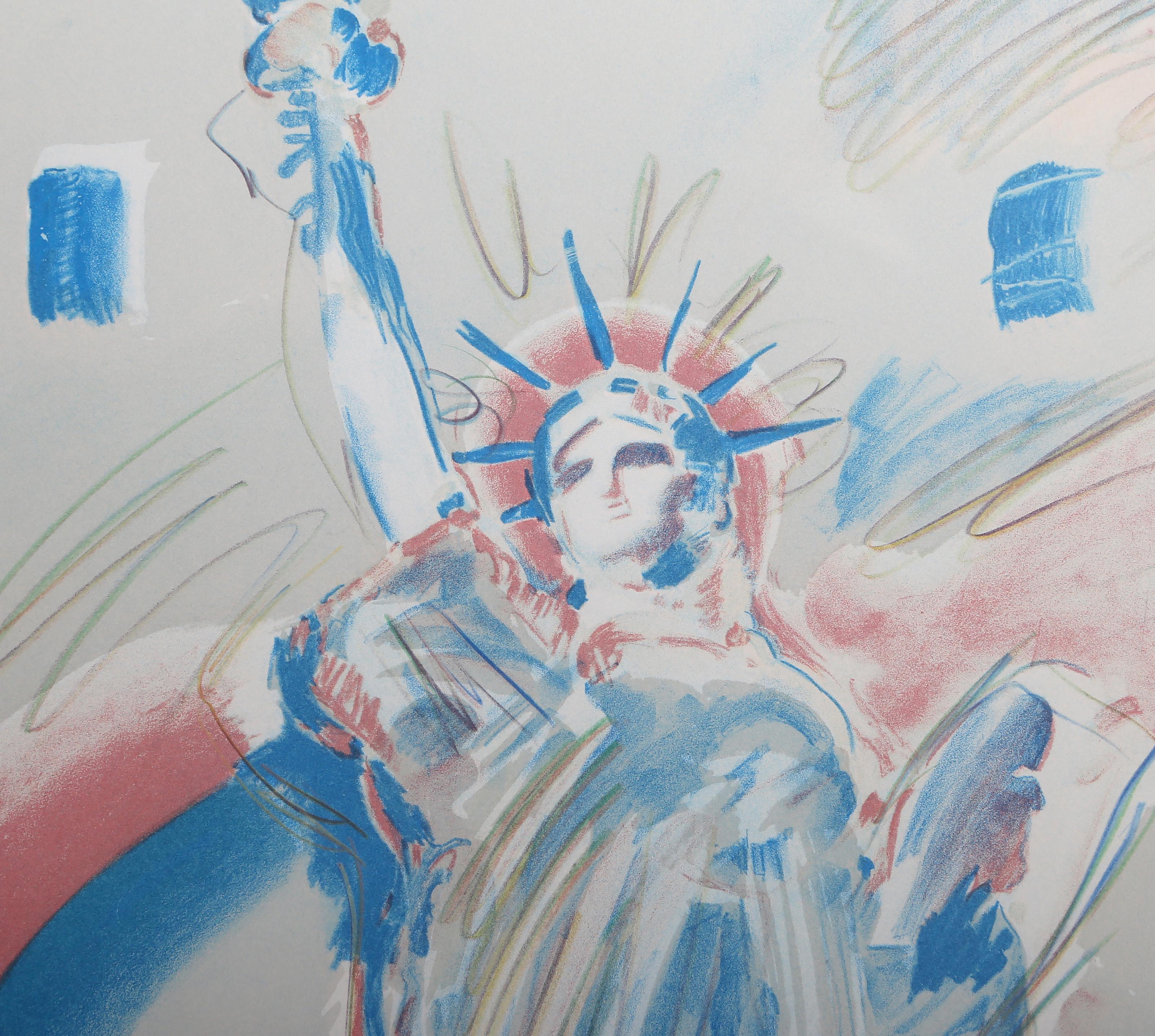 Statue of Liberty, Pop Art Poster by Peter Max For Sale 1