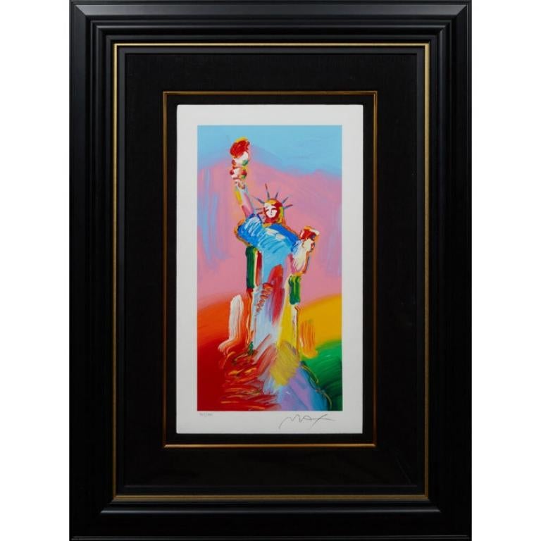 Peter Max Statue of Liberty (Signed, Stamped & Numbered) - Framed Print