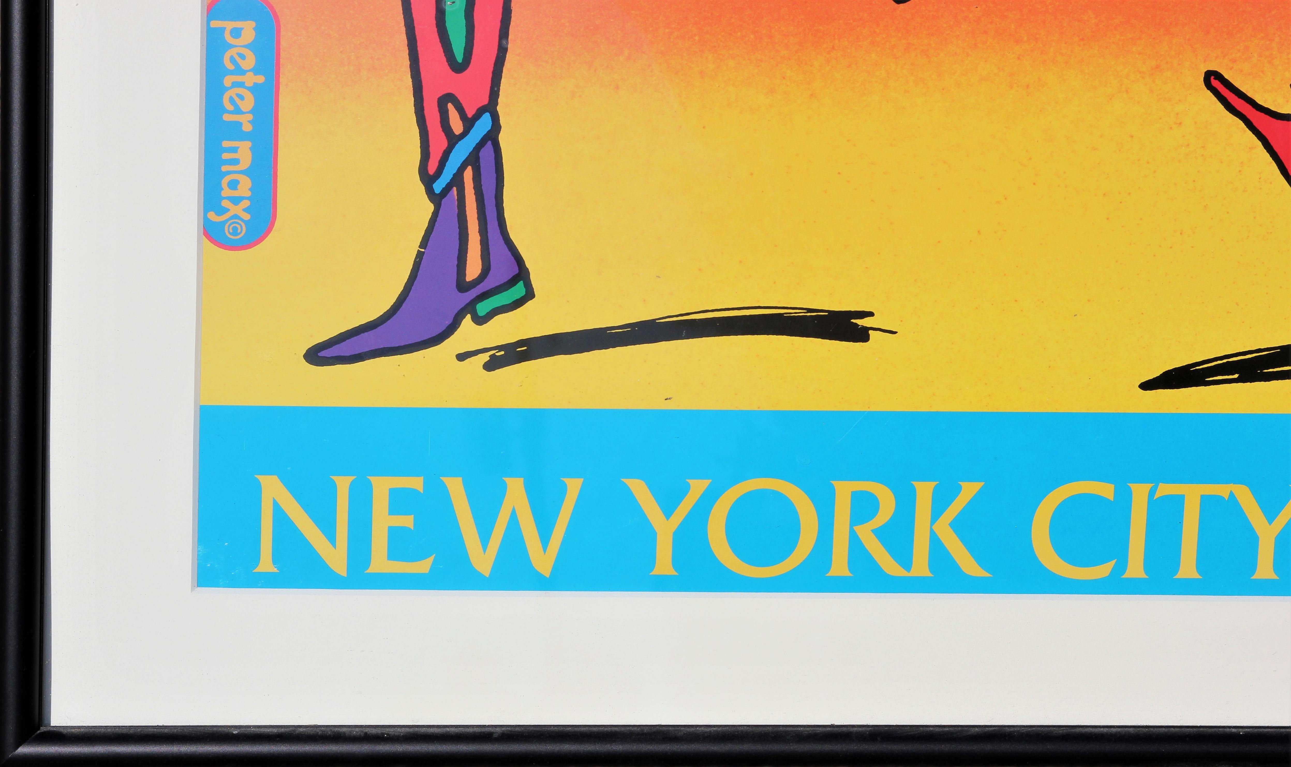 Technicolor New York City Marathon Original Poster - Modern Print by Peter Max