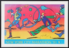 Vintage Technicolor New York City Marathon Original Poster