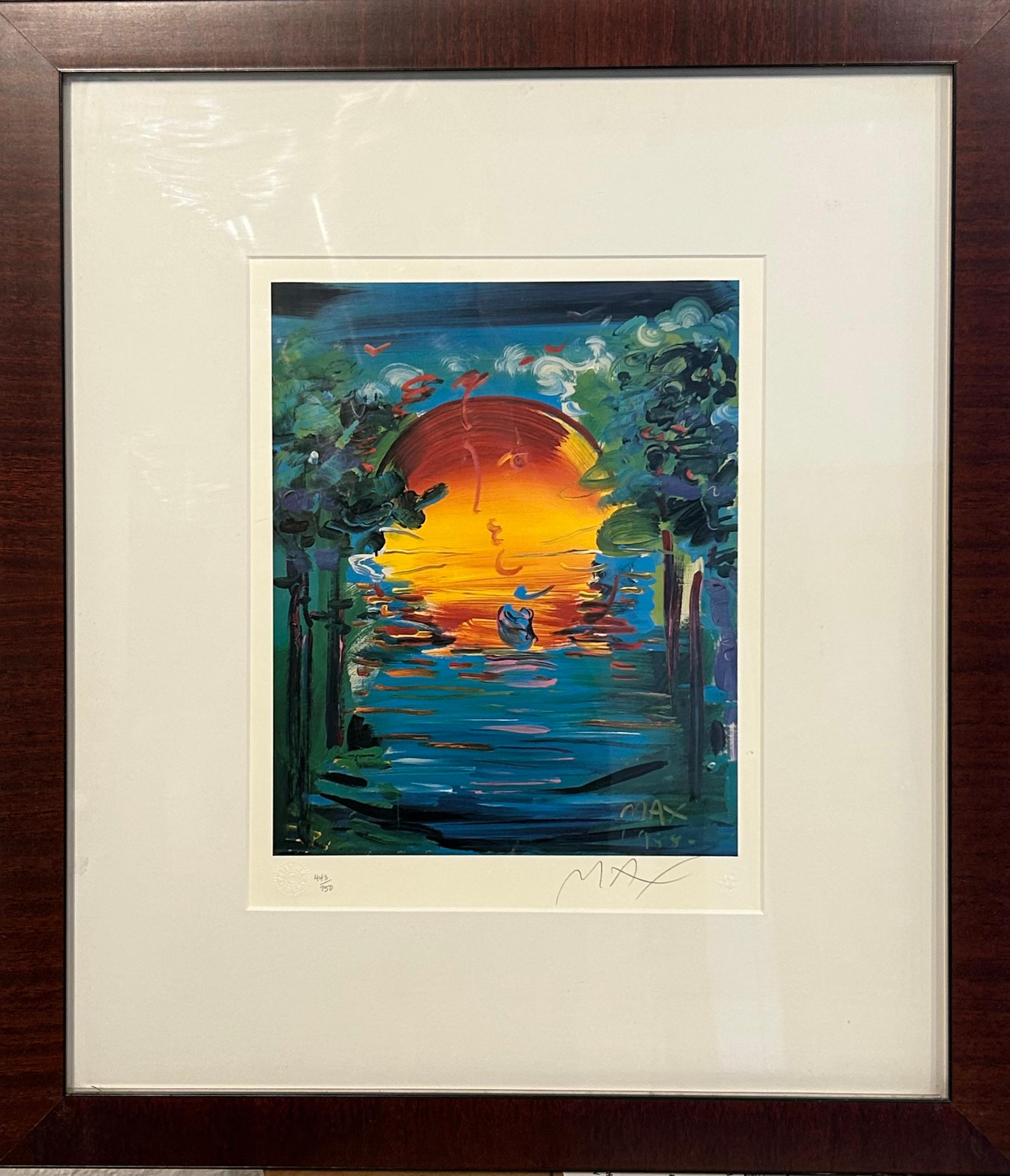 The Better World, Peter Max, hand signed limited edition WFUNA lithograph For Sale 4