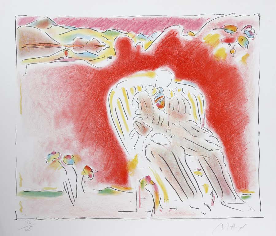 "The Garden", 1981, Lithograph by Peter Max